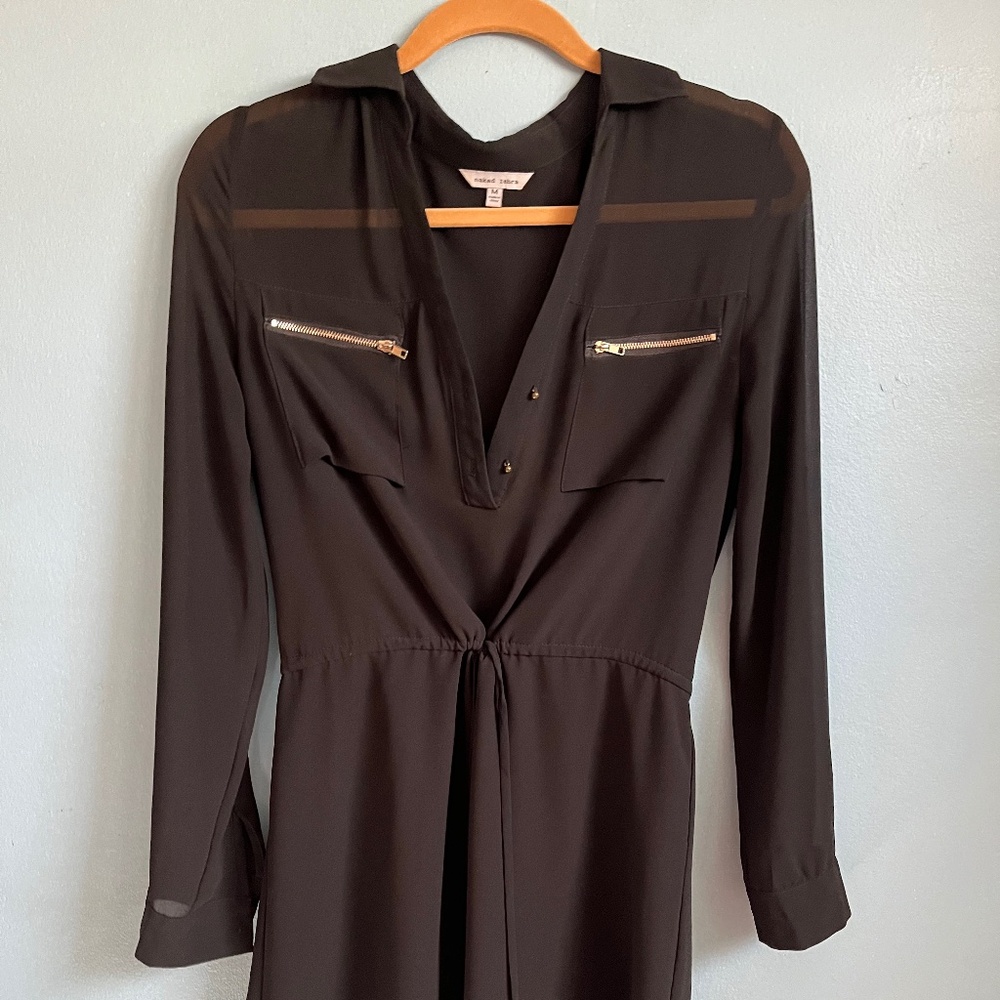 Black Shirt Mini dress-Naked Zebra